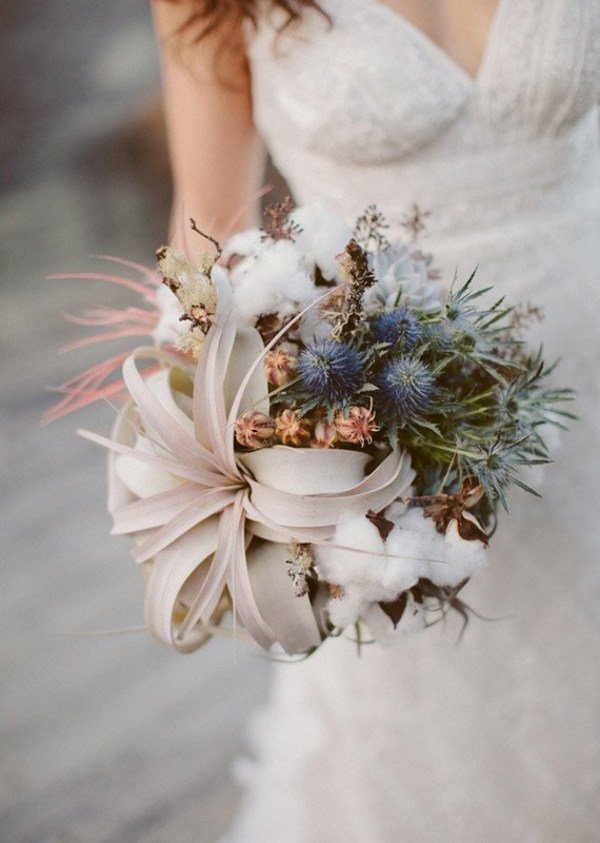 bröllop-blommor-bukett-brud-idé-vinter