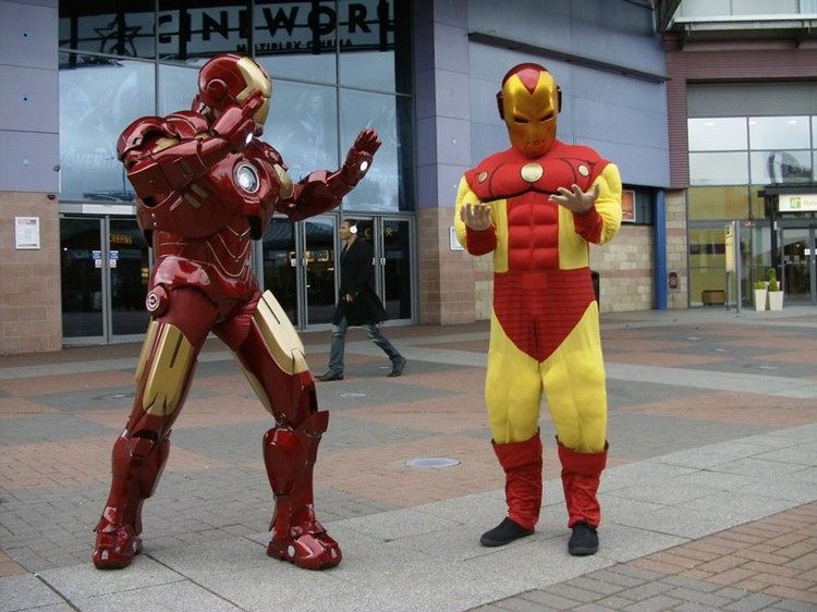 Mardi Gras kostymer för män serietidning Iron Man