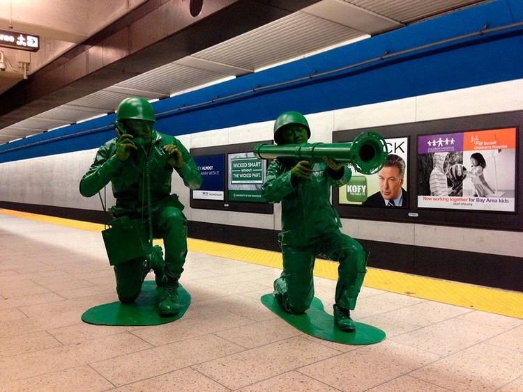 Karnevalskostymer för män-soldater-figurer-grön-färg