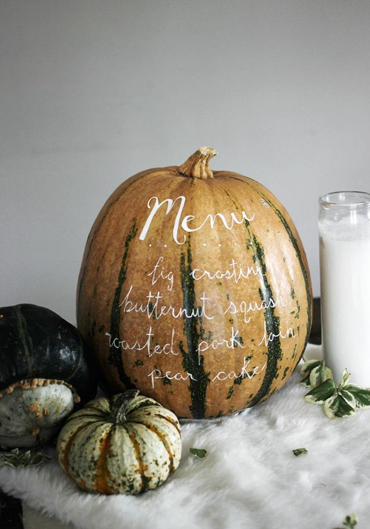 idéer höst deco meny pumpa originalbord