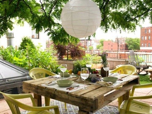 Bygg ditt eget trädgård-matbord-trä
