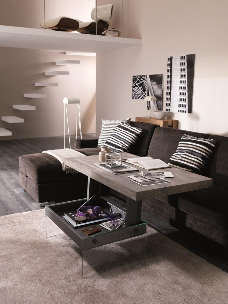 lägre vardagsrum-bord-höjd-justerbar-trä-tallrik-Ozzio-Design vardagsrumsmöbler idéer