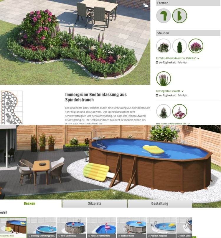 OBI 3D trädgårdsplanerare - planera utomhusområden med en budget