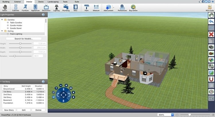 DreamPlan Home Design för Windows och Mac för planering av ditt hem och din trädgård