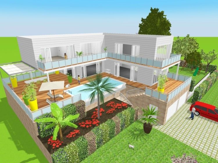 Home Design 3D Outdoor & amp; Trädgård som 3D trädgårdsplanerare och för hus, terrass, pool och trädgårdsvägar