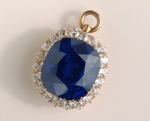 Blue Sapphire Gemstone Stud -riippuvalaisin