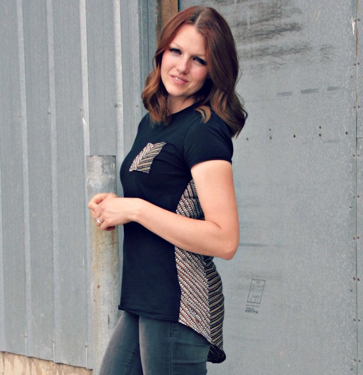 upcycling-idéer-kläder-sy-instruktioner-t-shirt-svart-dekorera