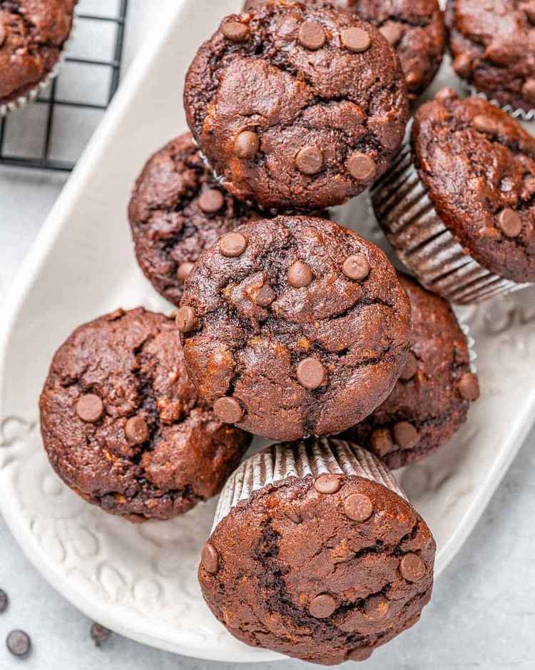 hälsosam chokladmuffins recept 3 ingredienser muffins