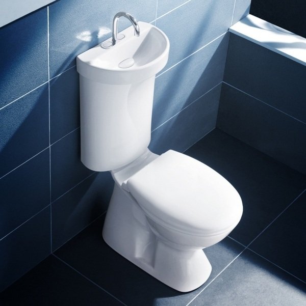 Badrumsidéer Caroma toalett-med diskbänk-innovativ teknik