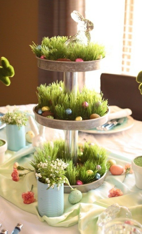 Våren bord dekoration idé