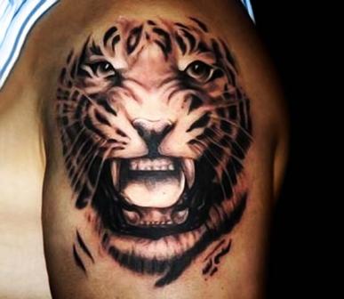 tiikeri -eläinten tatuointi