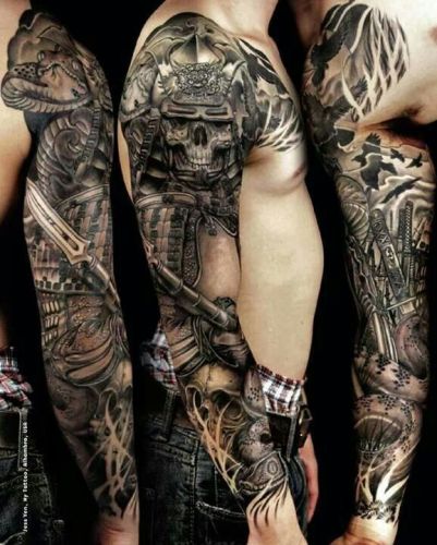 Warrior Full Sleeve Tattoo