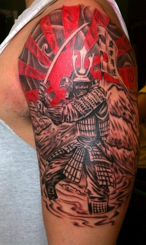 Upea Samurai Warrior Tattoo Design
