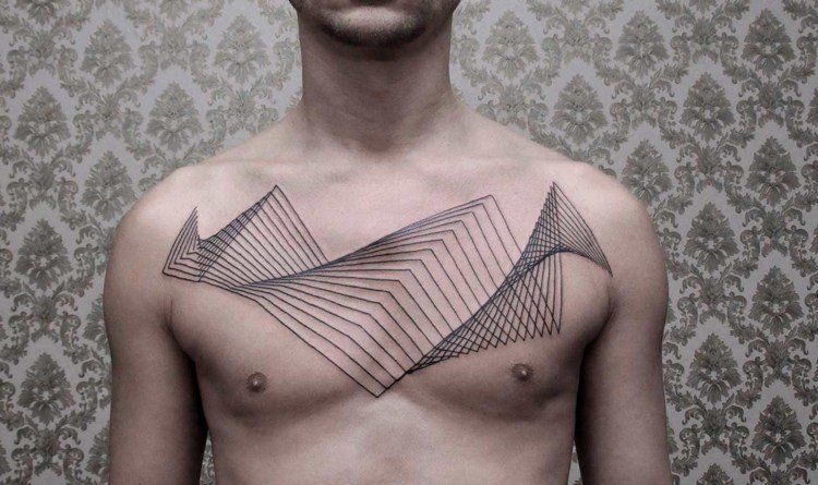bröst-tatuering-motiv-tatuering-minimalistisk-geometrisk-3d