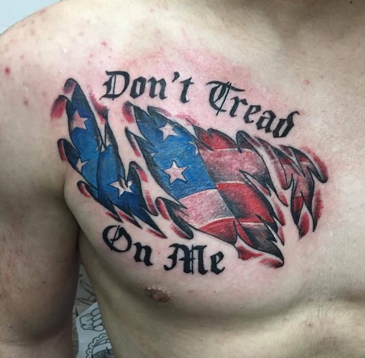 bröst tatuering motiv tatuering usa flagga nationella flagga