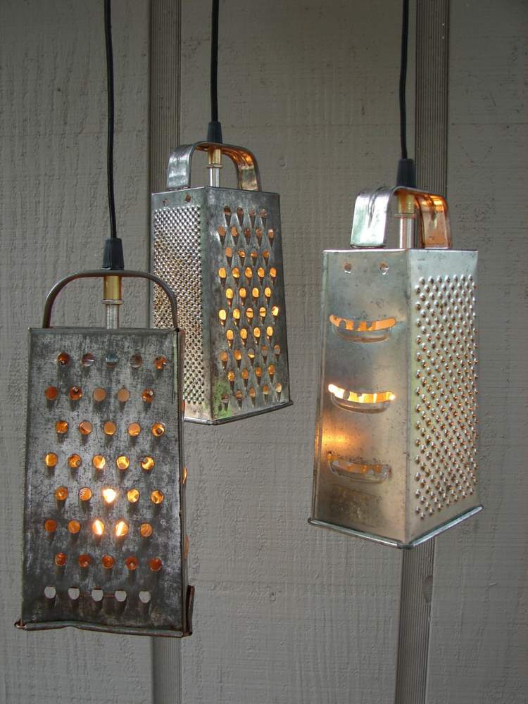 återvinning idéer lampa idé metall rasps hängande ljus