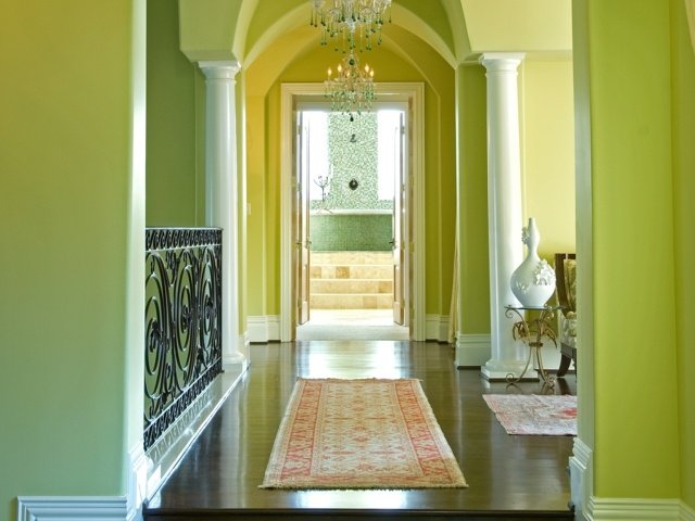 gröna korridoren idéer levande stil hus klassisk inredning