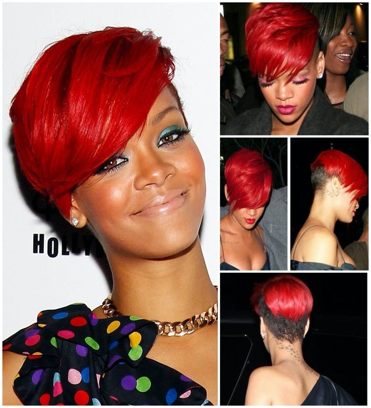 röd hårfärg för kort hår