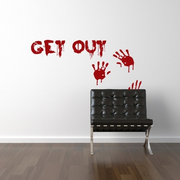 Skräckfest Bloody Handprint Väggdekoration Smycken Idéer Halloween