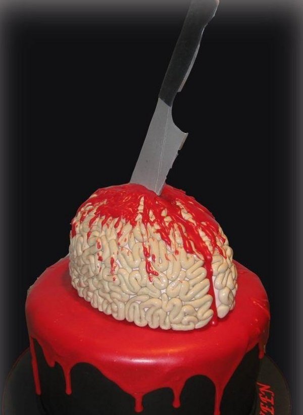 Torte Cake-Preparation Blodig knivprickade halloweenkex