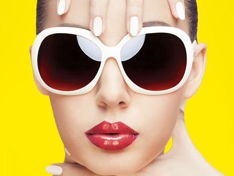Λευκά γυναικεία γυαλιά ηλίου: