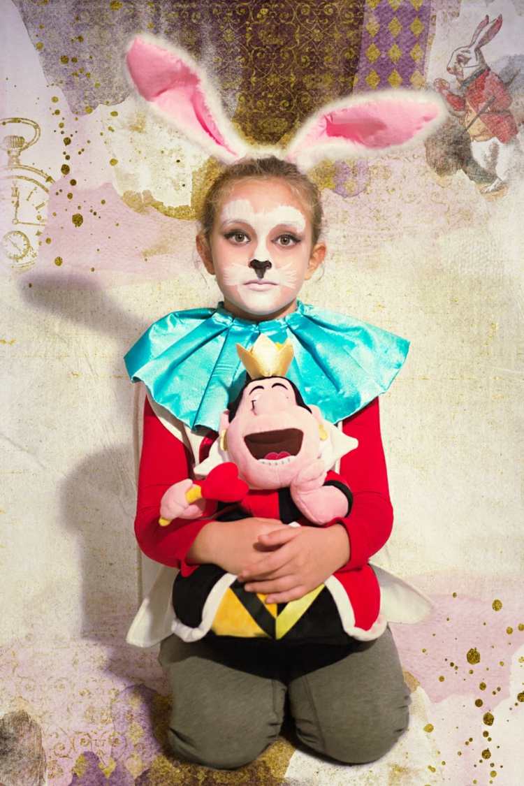 karneval-kostymer-barn-vit-kanin-alice-underland-förklädnad-docka