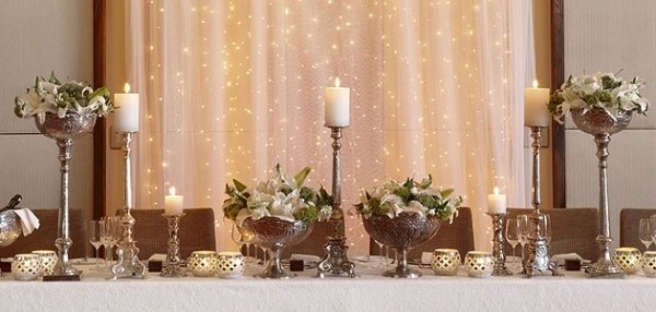Bröllop bord dekoration idé