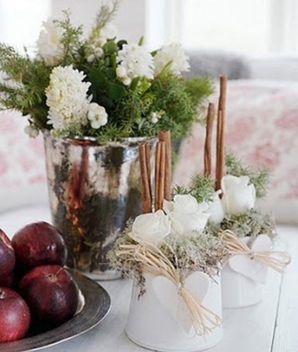 Äpple-blomma bord dekoration