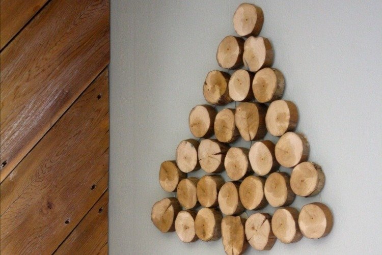 jul-dekoration-trä-tinker-trä-diskar-vägg-dekoration-helt enkelt-stick på