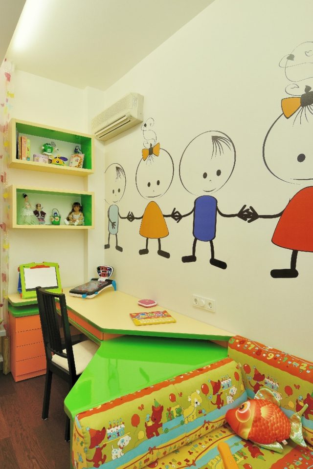 barnrum-tjej-inredning-dekoration-lärande-plats-vägg-dekoration