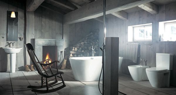 Designidéer för badrumsdesigntips rustika element moderna