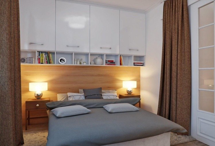 litet sovrum-modern-vit-vägg-skåp-trä-vägg-paneler