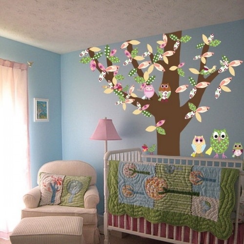 Baby rum dekoration vår idéer träd