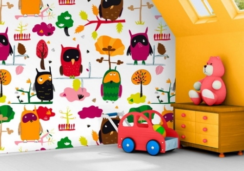 Nursery idéer dekor fåglar vägg idéer