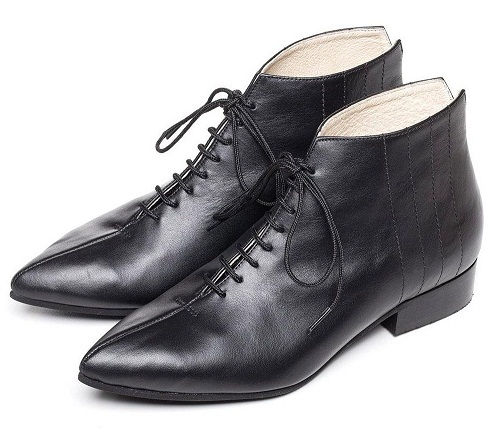 Τα μαύρα δερμάτινα γυναικεία παπούτσια -13
