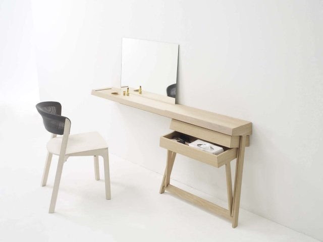 toalettbord idéer trä skandinavisk design modern PIVOT VANITY Shay-Alkalay-arco