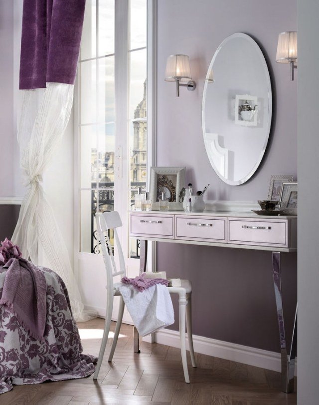 toalettbord idéer designer moderna vita speglade fötter GRAND BOUDOIR-delpha