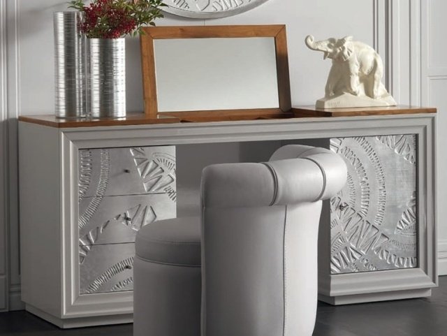 toalettbord idéer design silver blad fronter lättnad ETOILE NIGHT Cantiero