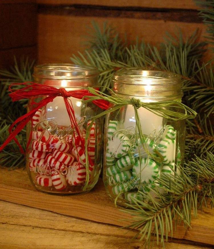 juldekoration-idéer-glas-godis-telys