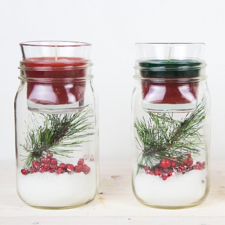Juldekorationer -glas-ljus-arrangemang