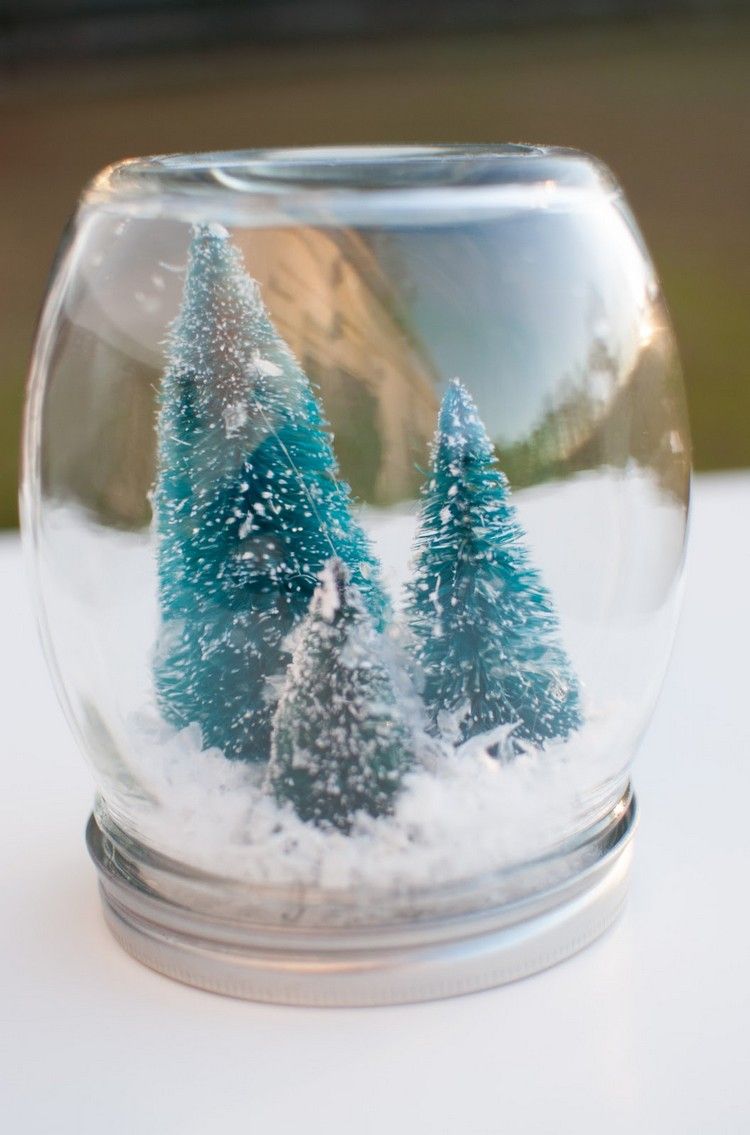 juldekoration-idéer-glas-snögubbe-gör-dig-själv