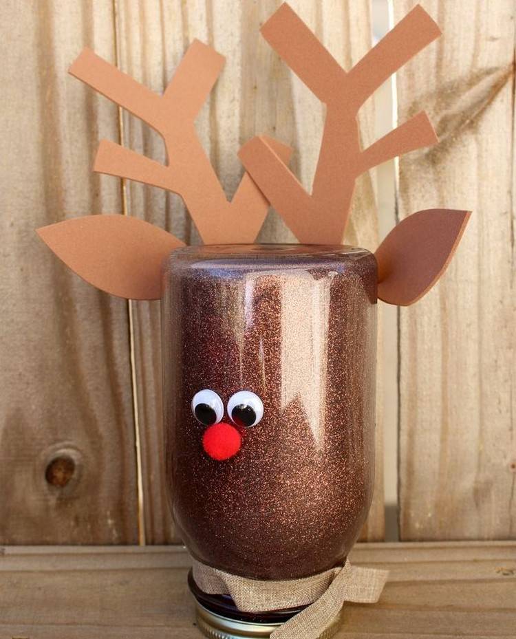 juldekoration-idéer-glas-rudolf-ren-glitter-skum-gevir