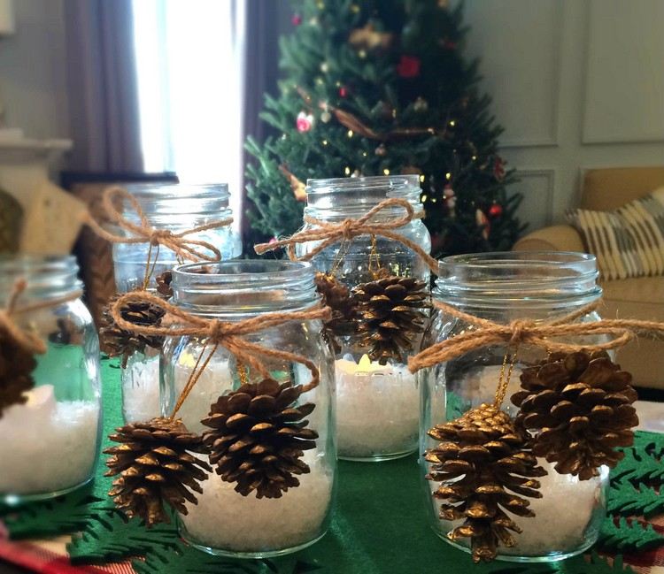 jul-dekoration-idéer-glas-salt-jute-sladdkottar