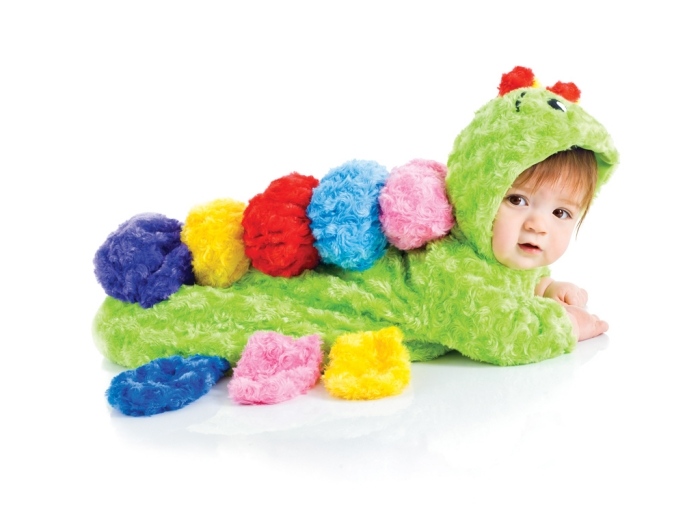 Mardi Gras-kostym-idéer-för-bebis-grön-larv-plysch-mjuk