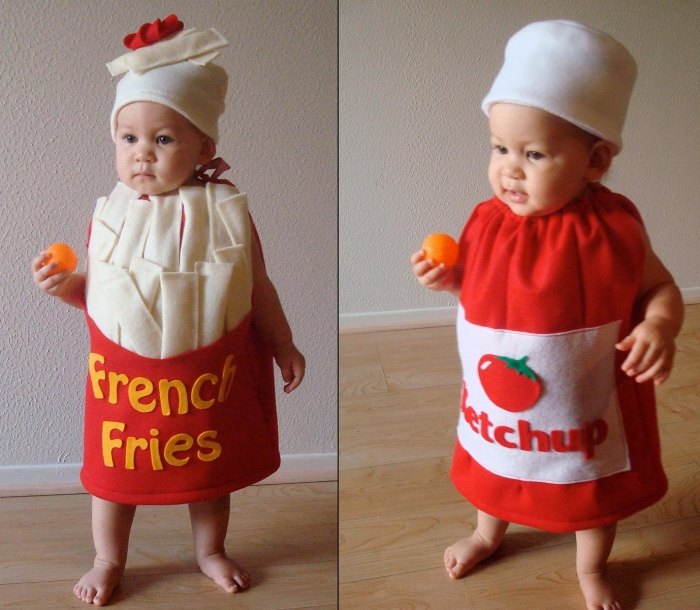 original-karneval-kostymer-för-bebisar-tvillingar-pommes frites-med-ketchup