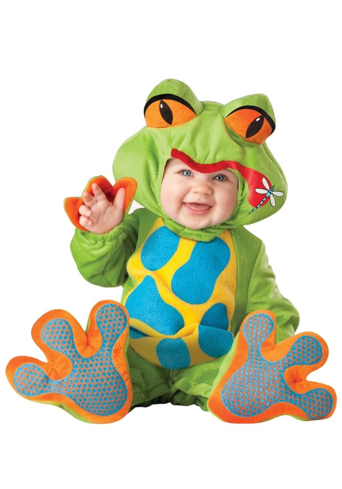 karneval-kostymer-idéer-för-bebis-och-småbarn-groda-grön-söt