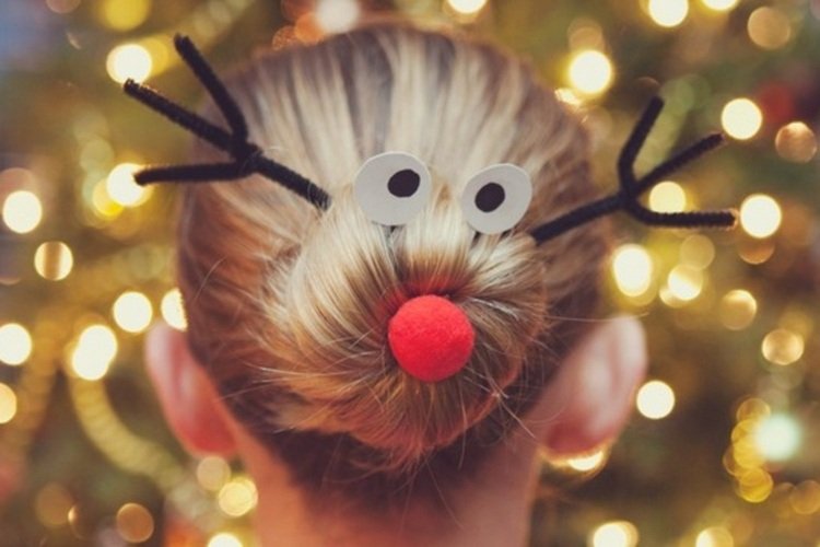 frisyrer för jul barn-idéer-bulle-rudolf-ren