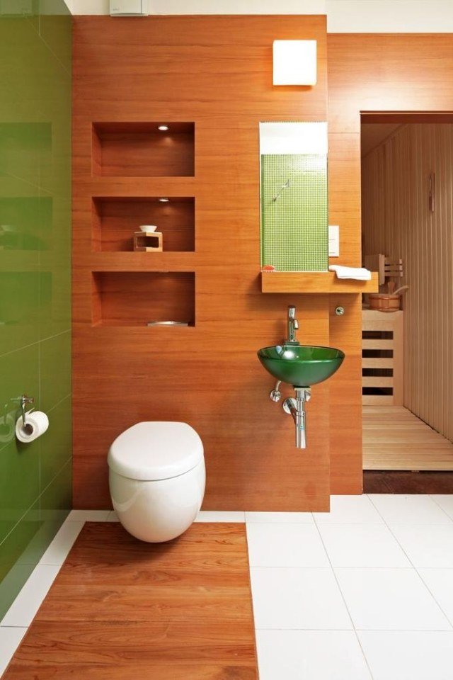badrumsmöbler-gröna-vägg-kakel-träpanel