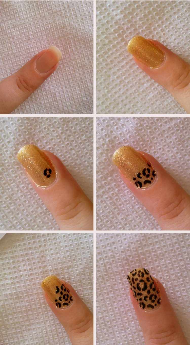 spikmotiv för att göra dig själv instruktioner leopardmönster guld svart