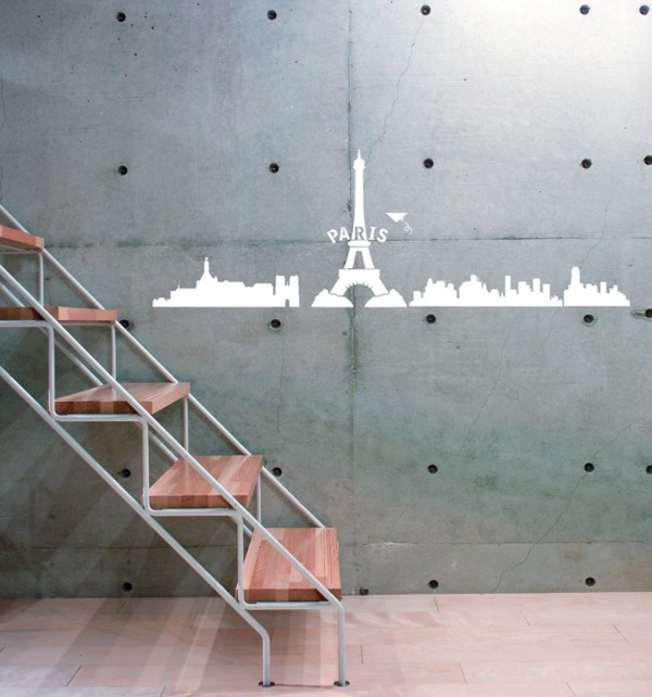 dekorera paris wall decal betongvägg